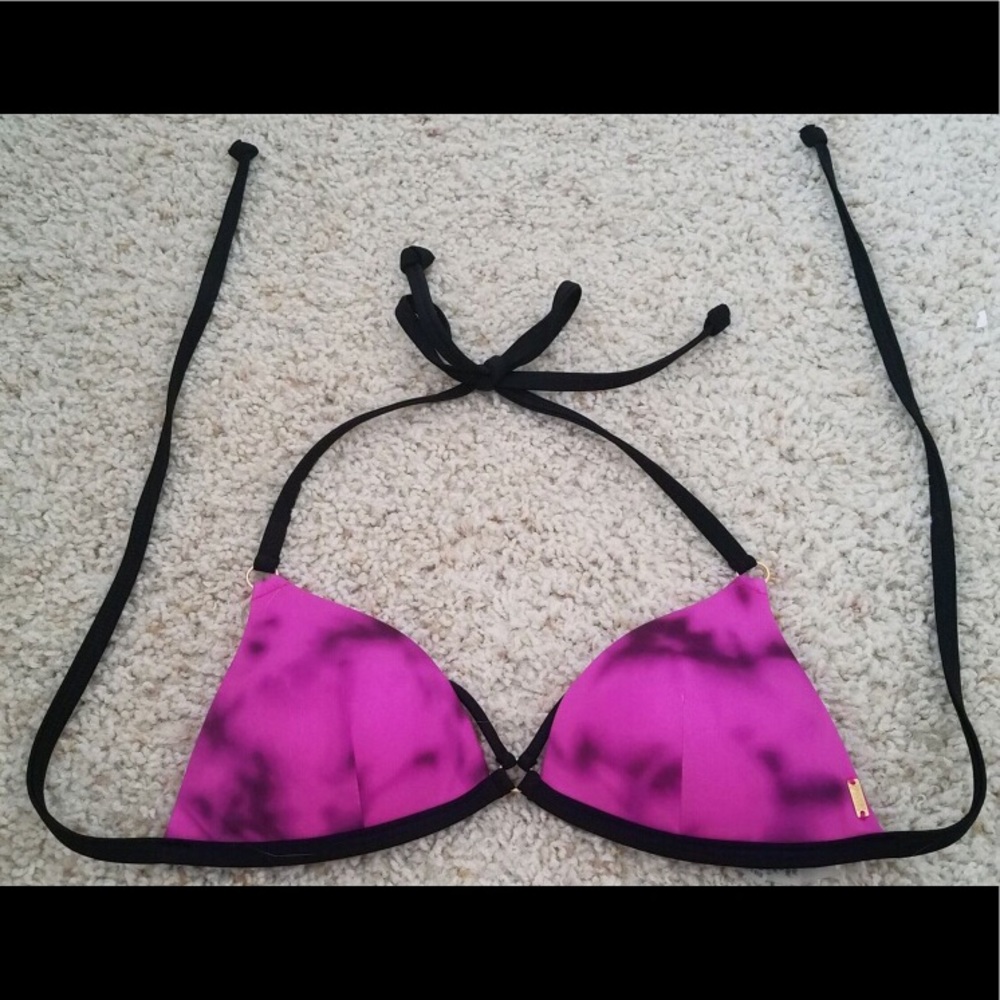 Victoria's Secret Pink/Purple push-up swim top XS